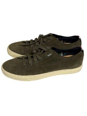 Tommy Hilfiger Suede Leather Sneakers Mens Shoes Trainers Green 11.5